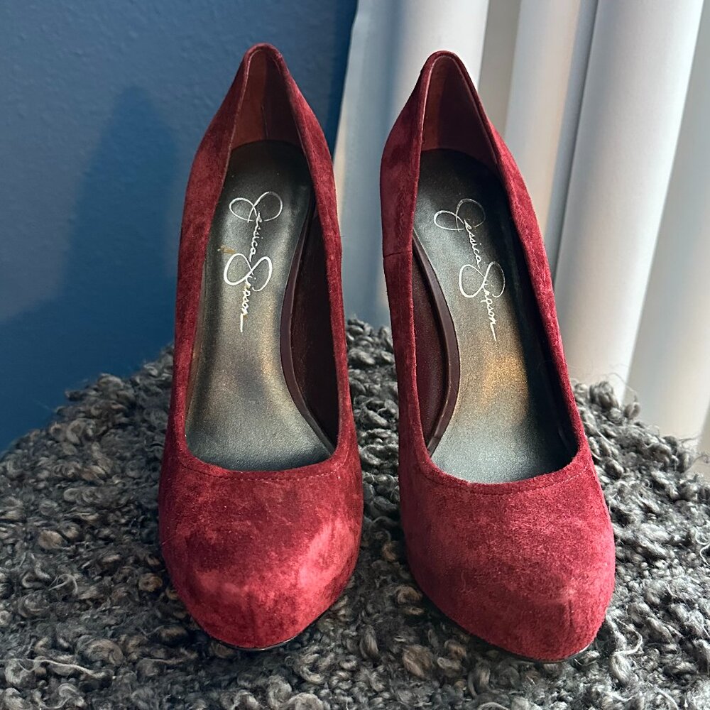 Jessica Simpson Burgundy Heels